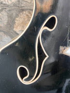 Ultra-Rare 1960 Wandré Naika Double Bass – Made in Italy – Black w/ Carved Lion Head Scroll & Aluminum Hardware with Hard Case