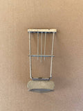 Vintage 1960s German Chrome/Nickel Lyre Trapeze Tailpiece - Fits Höfner, Framus, Hopf, Klira Archtop Guitars