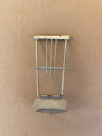 Vintage 1960s German Chrome/Nickel Lyre Trapeze Tailpiece - Fits Höfner, Framus, Hopf, Klira Archtop Guitars