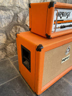 Orange Rockerverb 50 MK1 Head (UK Made) + Rare Slant PPC412 Angled Cabinet - Half Stack