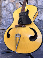 Spectacular 1950s Italian Wandre Framez Piper – Rare Yellow Crackle with Wood Neck