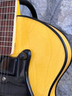 Spectacular 1950s Italian Wandre Framez Piper – Rare Yellow Crackle with Wood Neck
