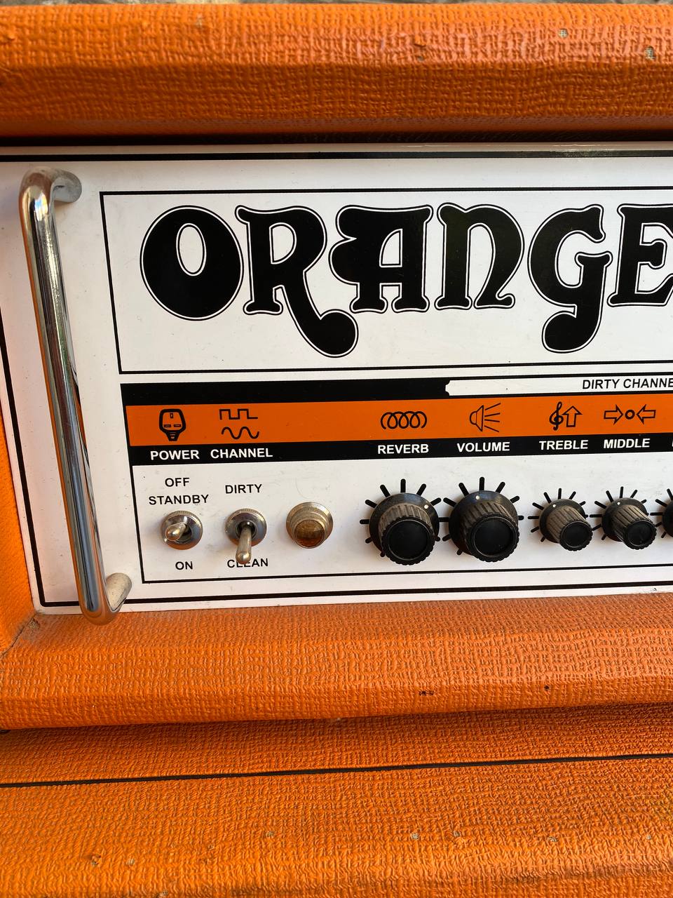 Orange Rockerverb 50 MK1 Head (UK Made) + Rare Slant PPC412 Angled Cabinet - Half Stack