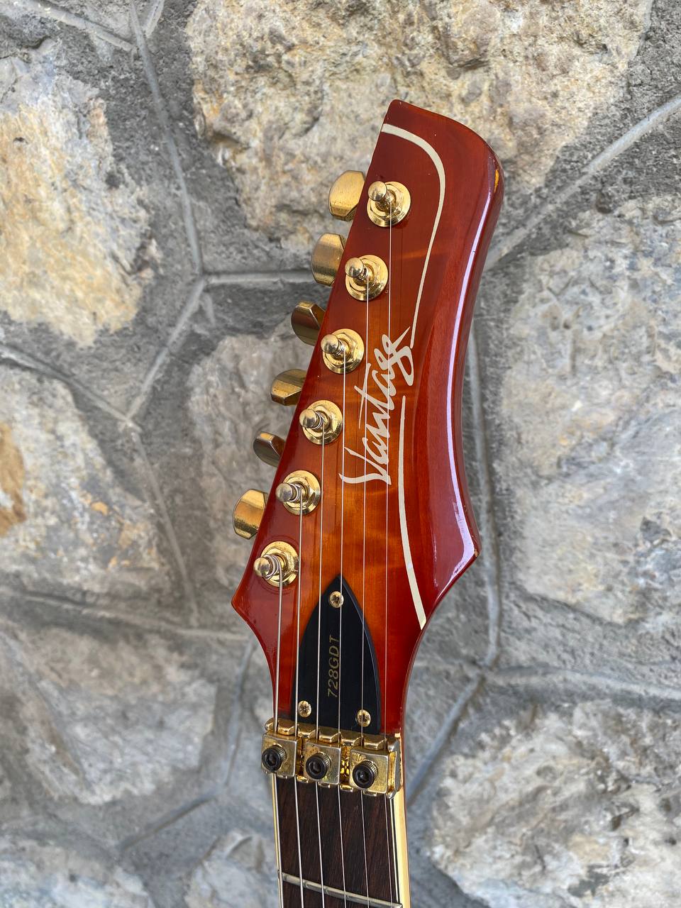 1995 Vantage 728 GDT Antique Violin Sunburst Superstrat