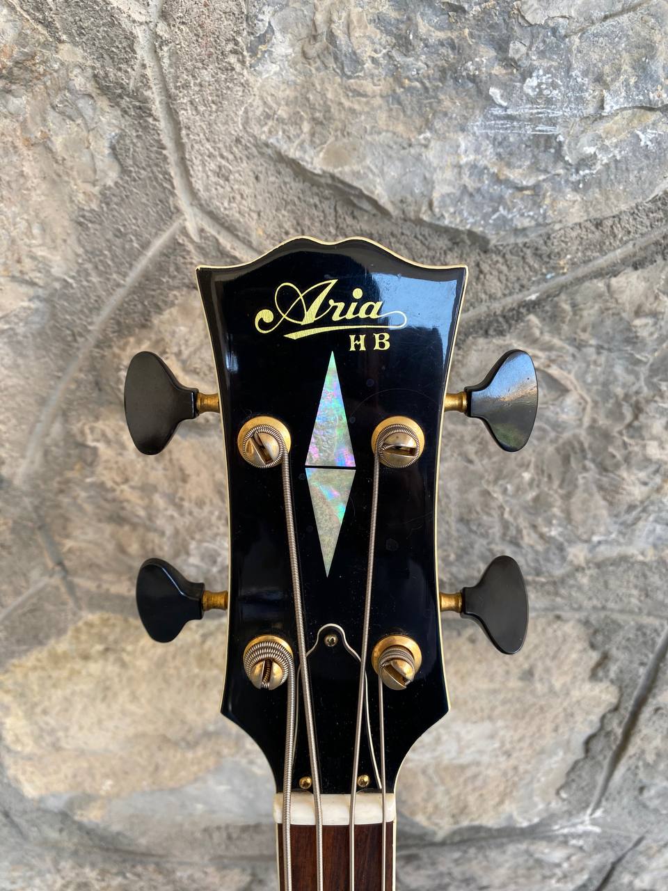 Aria Matsumoku HB Les Paul Bass — 1970s Lawsuit Era, Long Scale, Custom Black + Video Demo