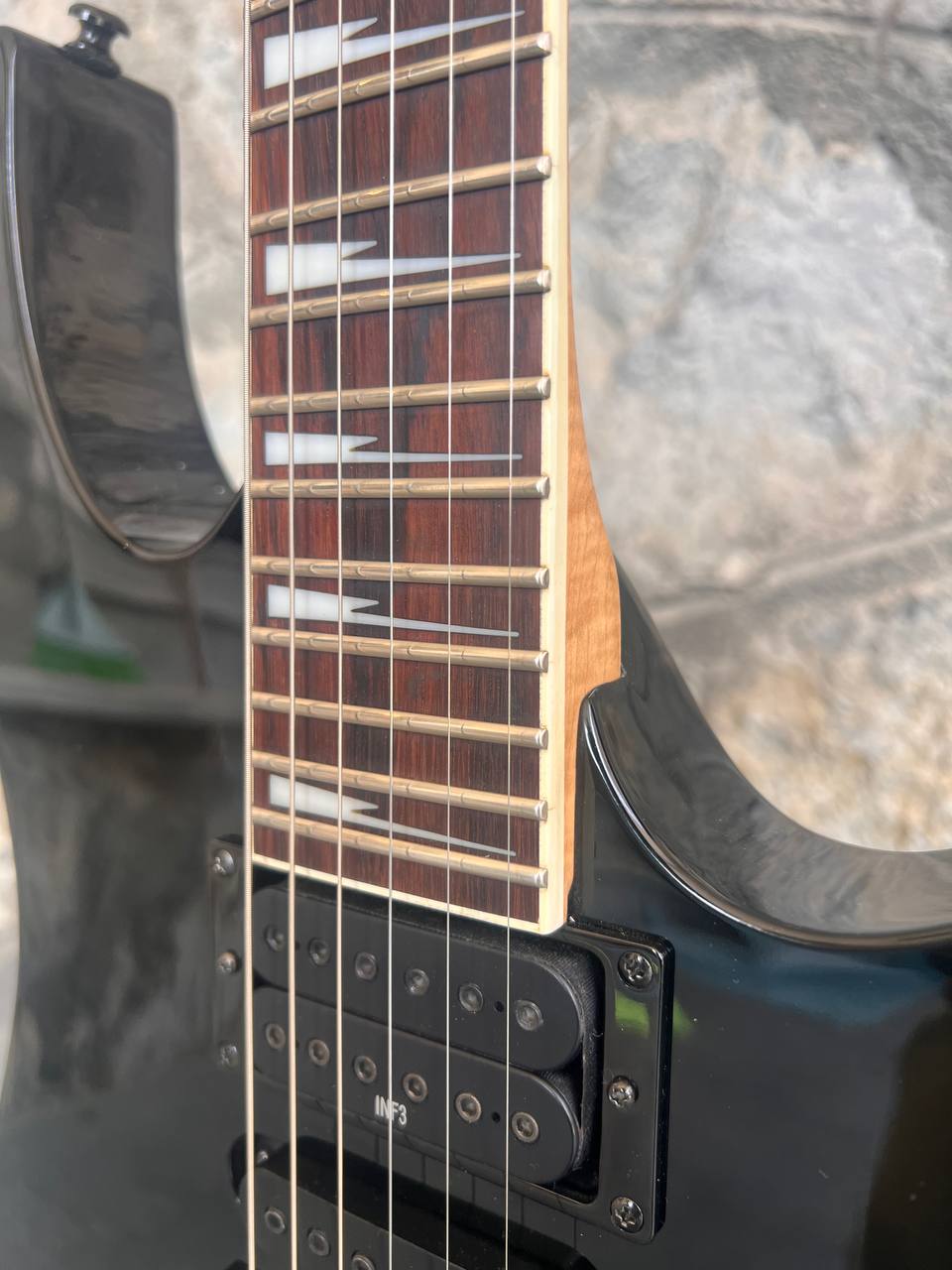 Ibanez RG370DX Black (Made in Indonesia) — Sharktooth Inlays + Video Demo