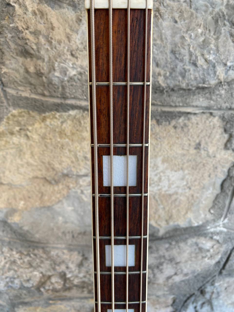 Aria Matsumoku HB Les Paul Bass — 1970s Lawsuit Era, Long Scale, Custom Black + Video Demo