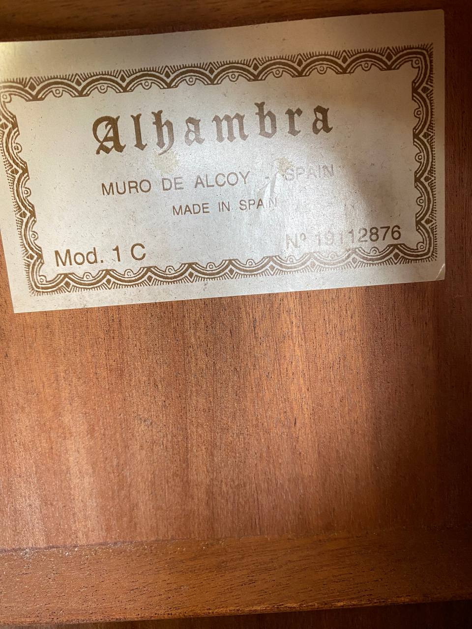 Alhambra 1C Classical Guitar — Made in Spain