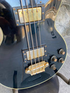 Aria Matsumoku HB Les Paul Bass — 1970s Lawsuit Era, Long Scale, Custom Black + Video Demo